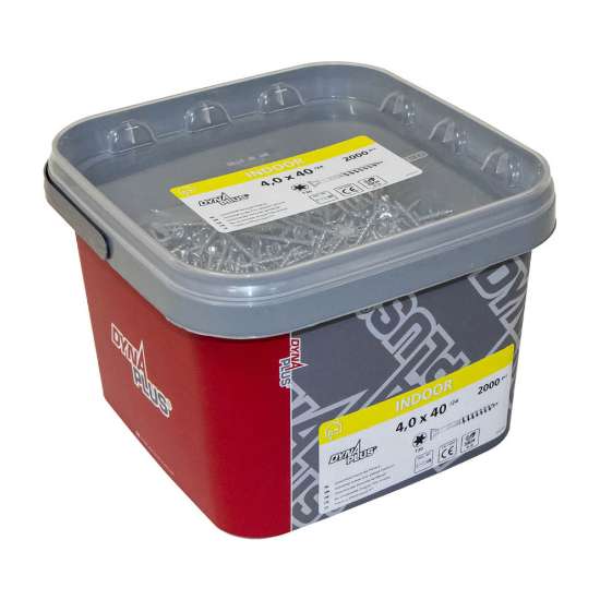 Afbeeldingen van Dynaplus universeelschroef - Ø4.0x40/24mm T20 - platkop verzinkt 