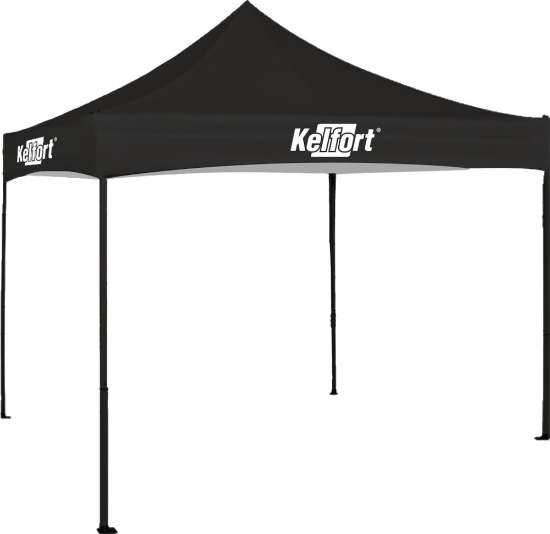 Afbeeldingen van Kelfort doorwerktent - 3x3 meter - stalen frame zwart