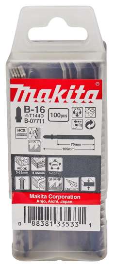 Afbeeldingen van Makita Decoupeerzgb Hout 75Mm T144D B-07711