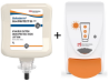Afbeeldingen van Stokoderm Zonnebrand sun protect SPF 50 combi deal: 1L patroon + gratis dispenser!