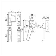 Afbeelding voor categorie Raamsluitingen afsluitbaar SKG*
